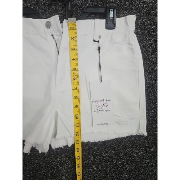 Vanilla Star Girls Women's White Denim Shorts sixe 5/27 NWT - Picture 4 of 9